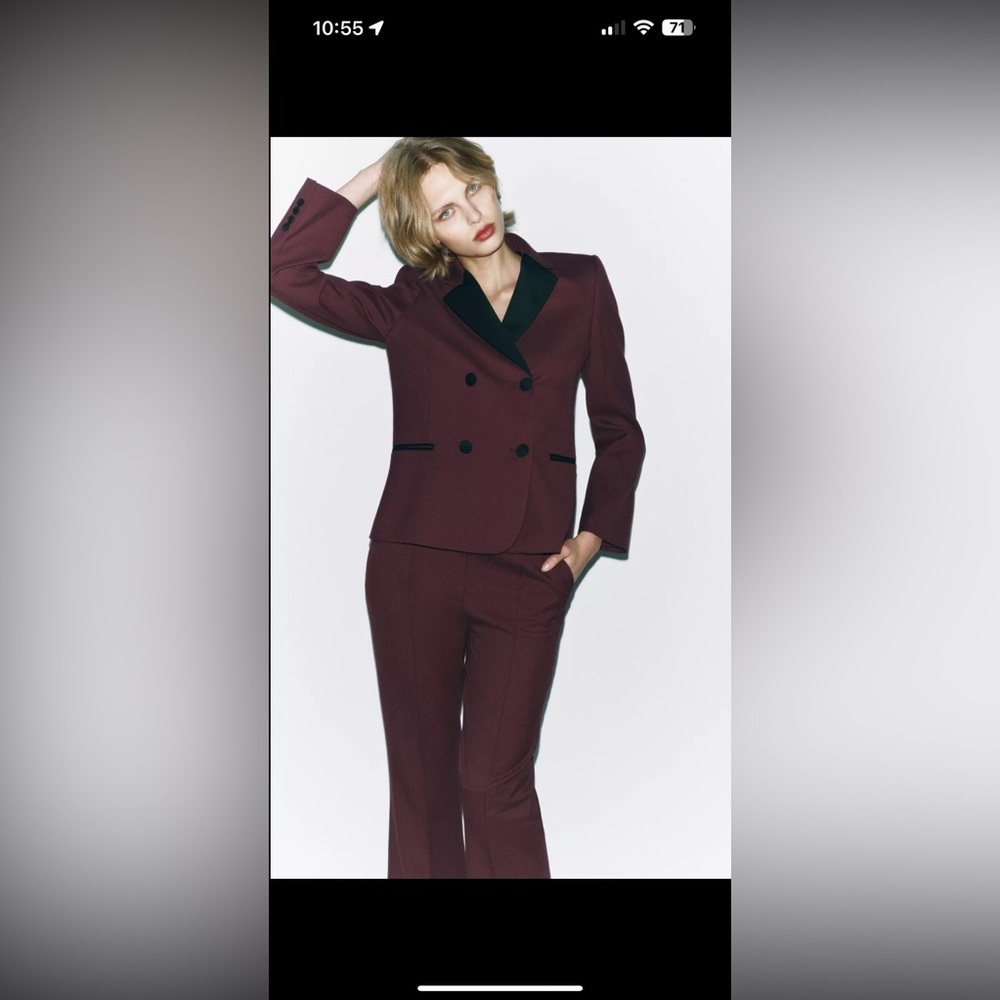 ZARA Flared seamed pants ZW collection pants